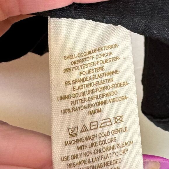 Free People Waffle Knit Crochet Collar Little Black Dress M - Picture 3 of 5